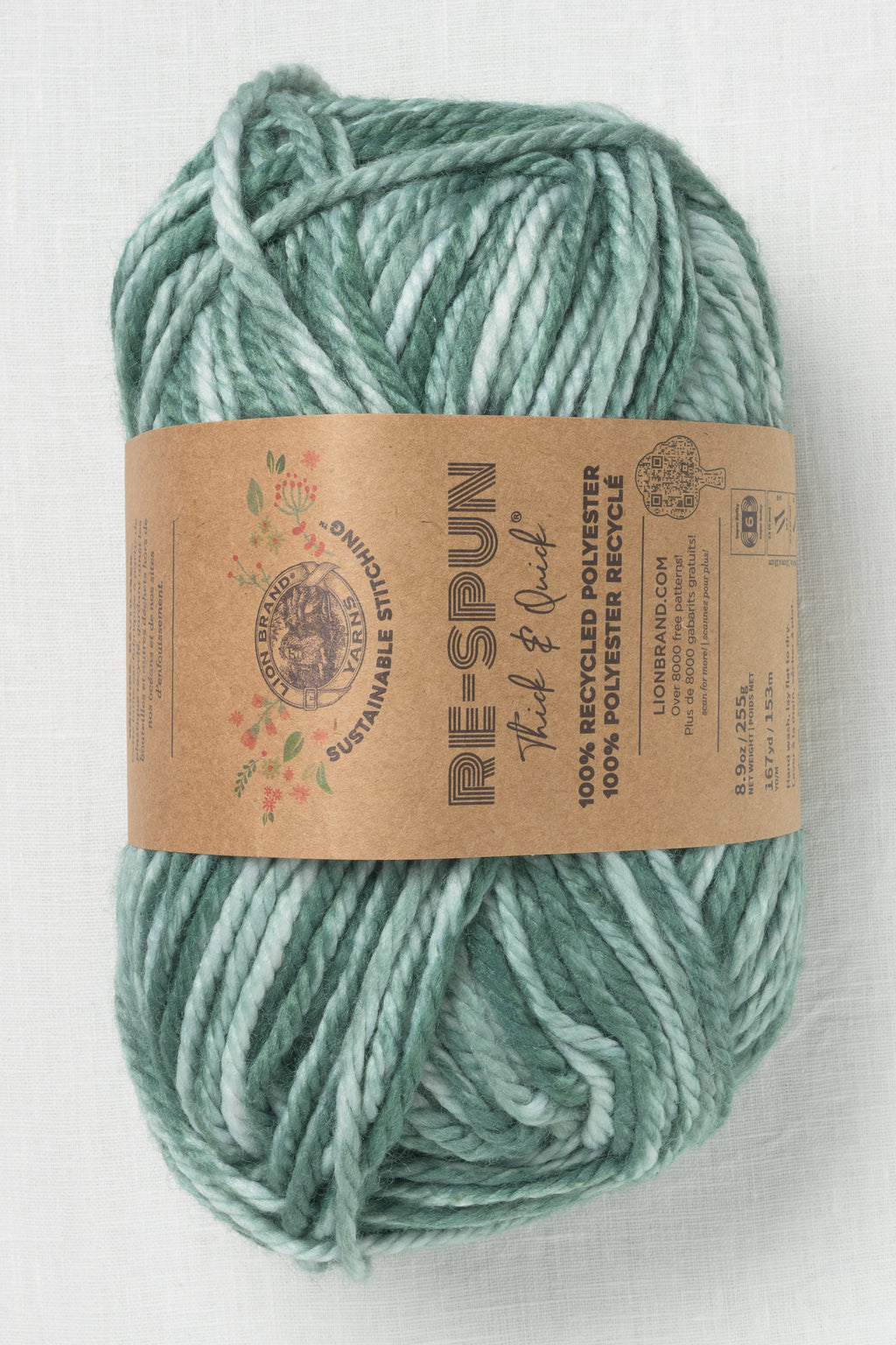 Lion Brand Re-Spun Thick & Quick 211AK Mint Julep