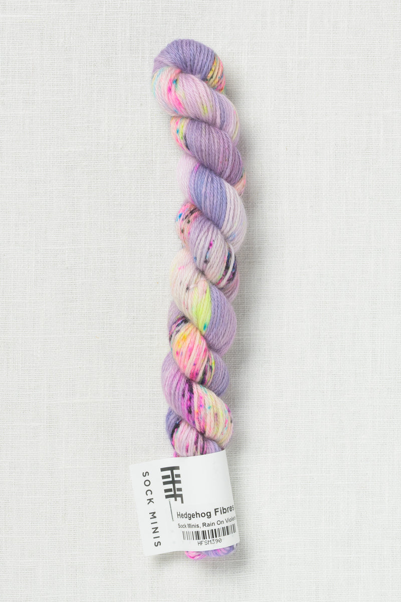 Hedgehog Fibres Sock Minis Rain On Violets (New)