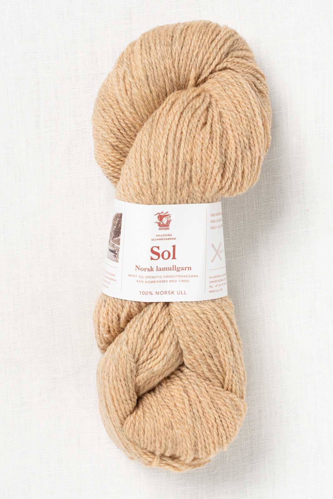 Hillesvåg Sol 448 Heathered Dark Beige – Wool and Company