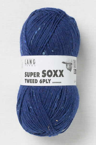 Lang Yarns Super Soxx Tweed 6 Ply 6 Blue