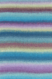 Lang Yarns Cloud 19 Petrol Turquoise Purple Light Green swatch
