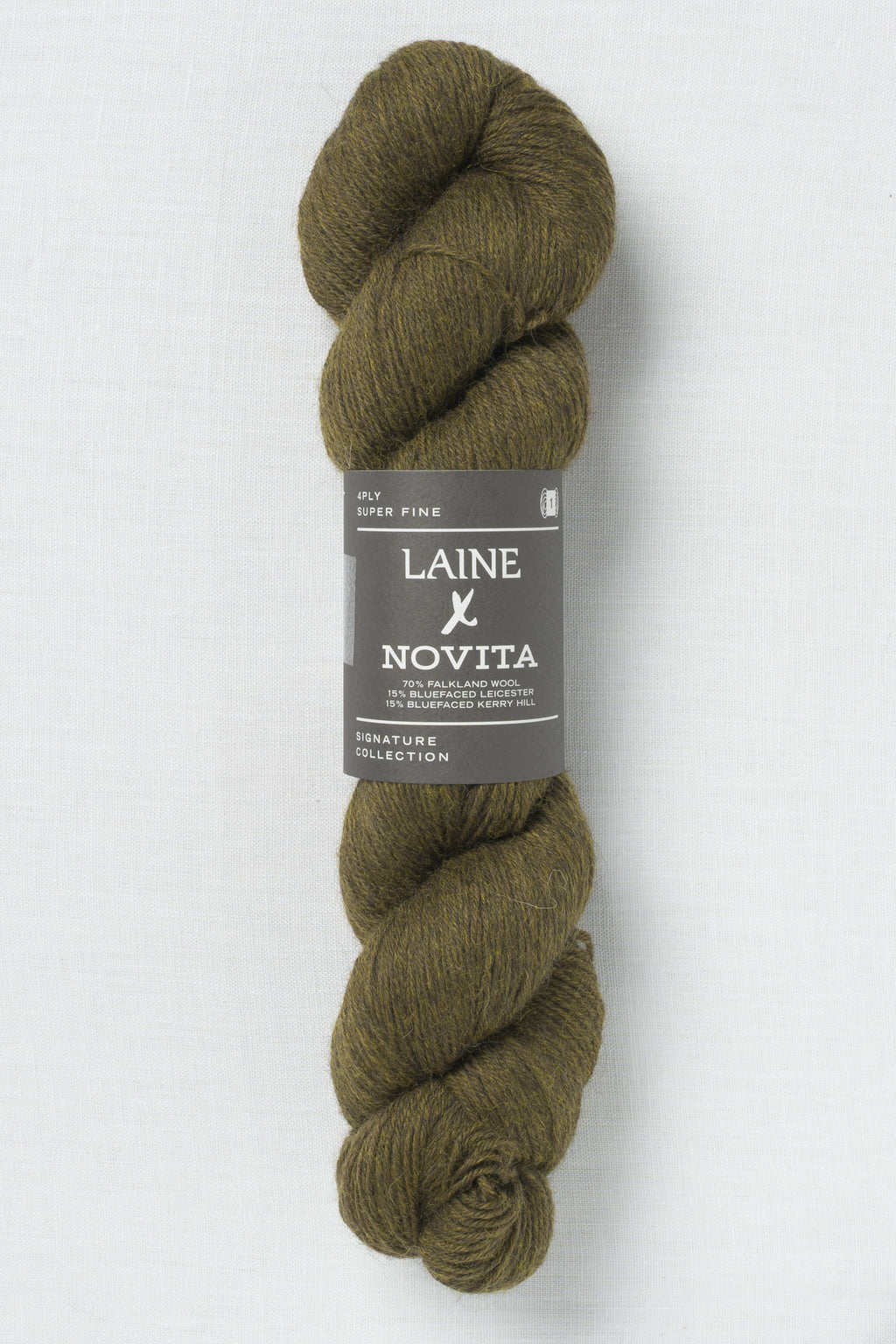 Laine X Novita 4ply 3401 Earthy Olive