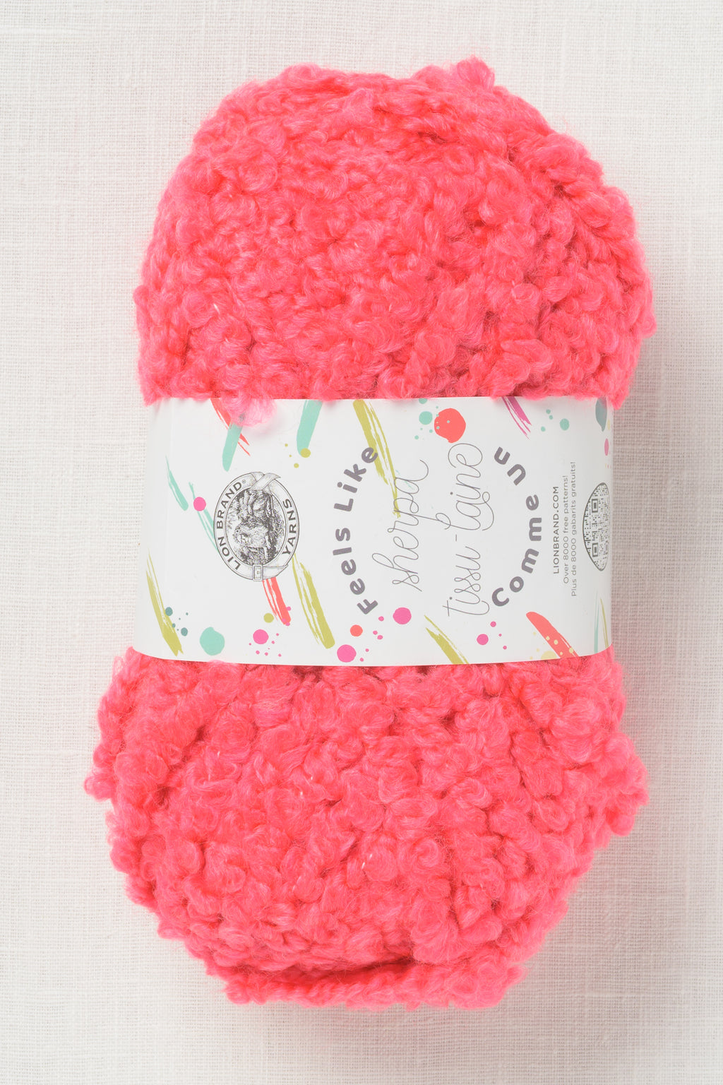 Lion Brand Feels Like Sherpa 102K Flamingo