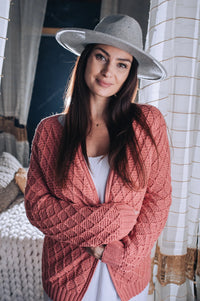 Waffle Stitch Cardigan (Knit)