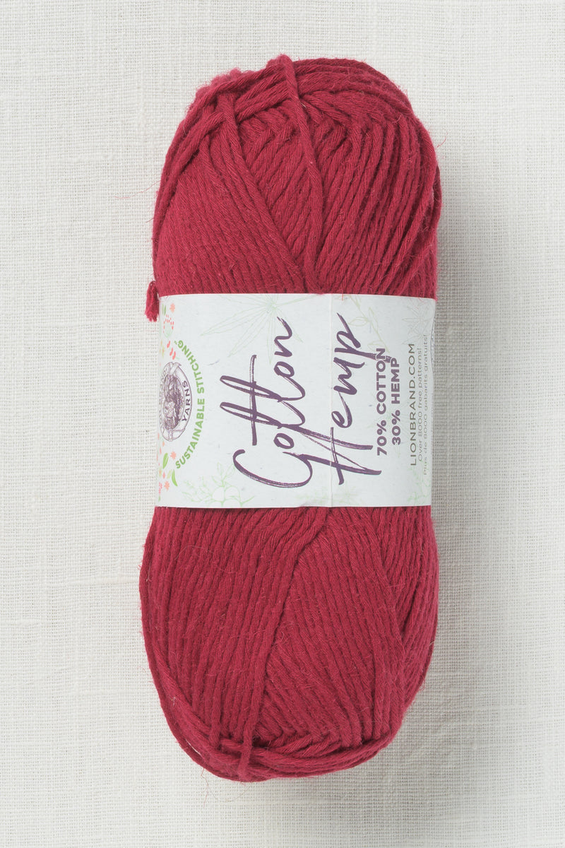 Lion Brand Cotton Hemp 112 Raspberry