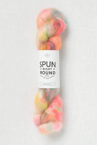 Spun Right Round Mohair Silk Lace Dirty Taffy