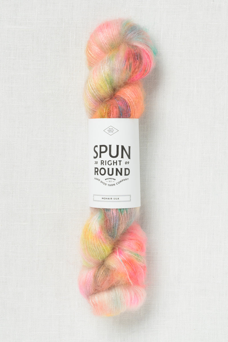 Spun Right Round Mohair Silk Lace Dirty Taffy