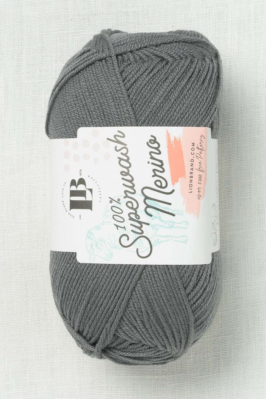 Lion Brand Superwash Merino 149 Charcoal