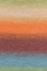 Lang Yarns Merino 200 Bebe Color 551 Orange Green swatch