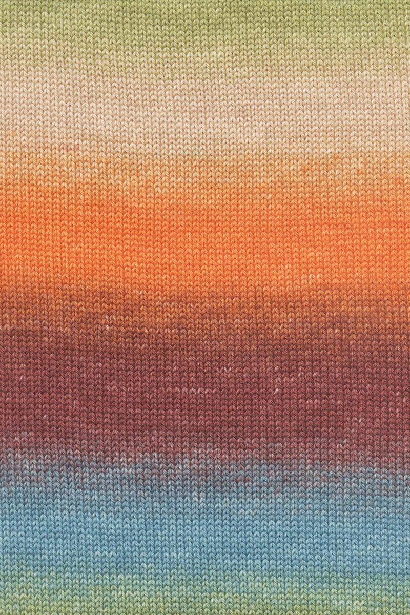 Lang Yarns Merino 200 Bebe Color 551 Orange Green swatch