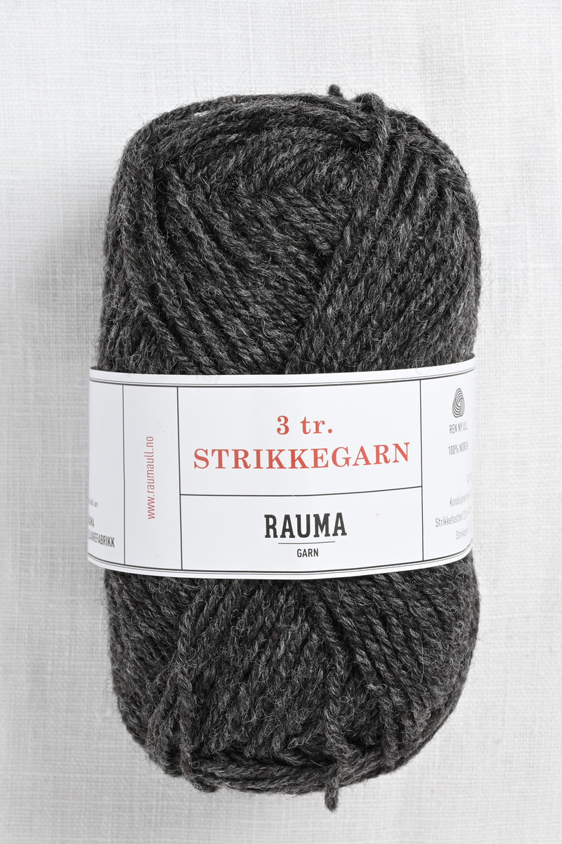 Rauma 3-Ply Strikkegarn 114 Charcoal Gray Heather