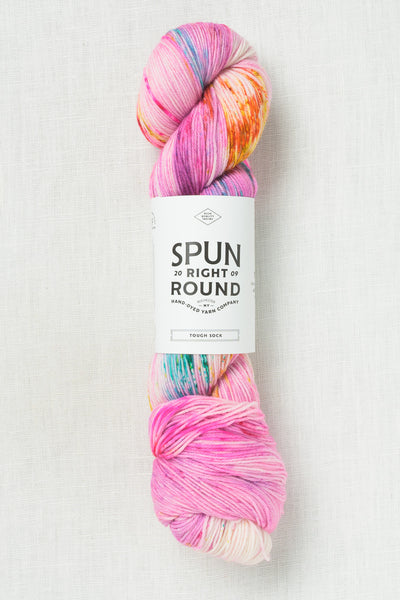 Spun Right Round Tough Sock Topcoat Candy