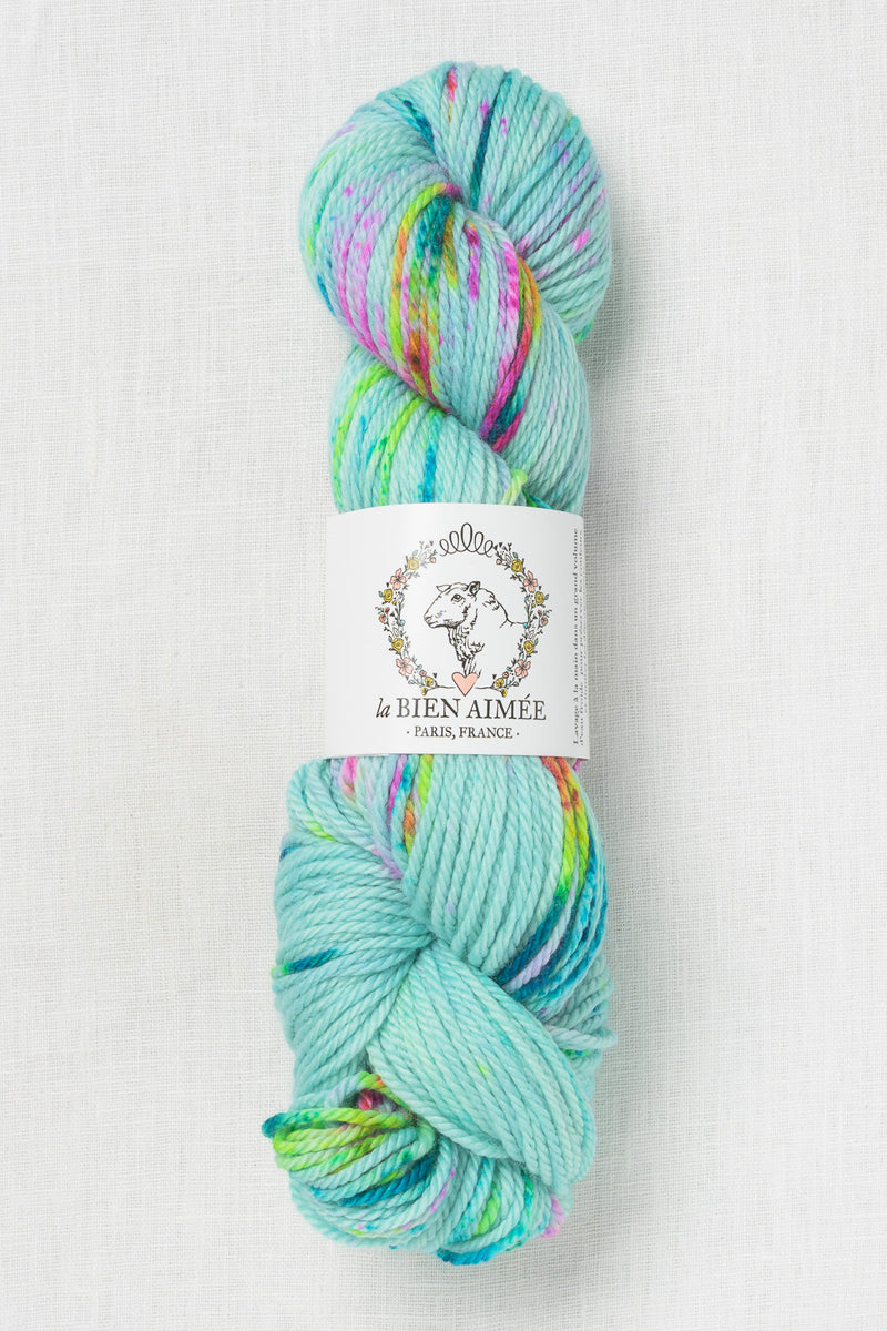 La Bien Aimee Merino Aran Wee Rainbow on a Vespa