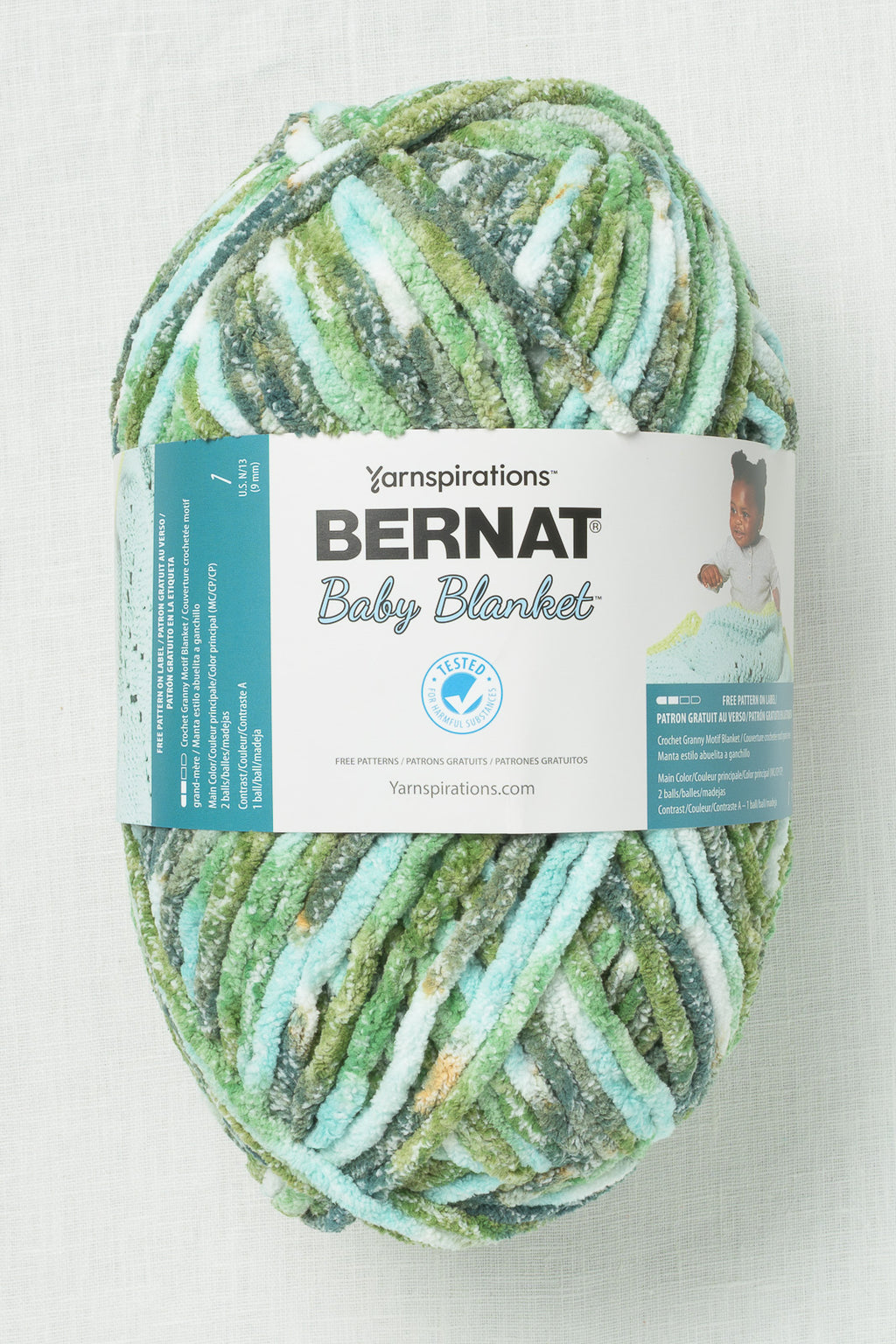 Bernat Baby Blanket Big Ball Mossy Path
