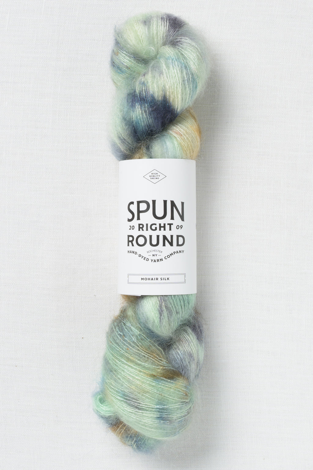 Spun Right Round Mohair Silk Lace Mint Chip