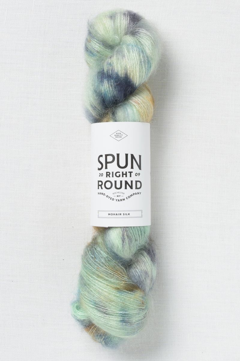 Spun Right Round Mohair Silk Lace Mint Chip