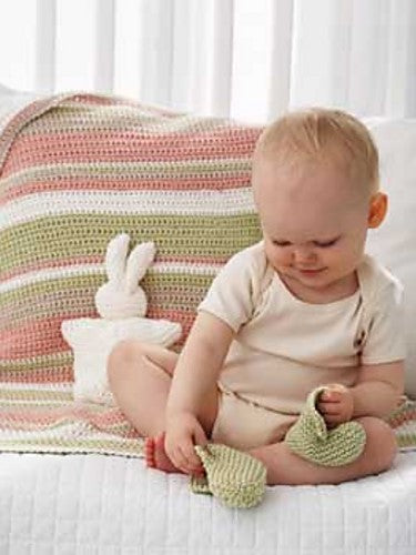 Striped Blanket #4183 by Bernat Design Studio