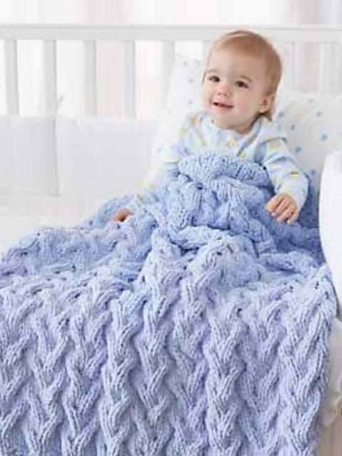 Shadow Cable Baby Blanket by Bernat Design Studio