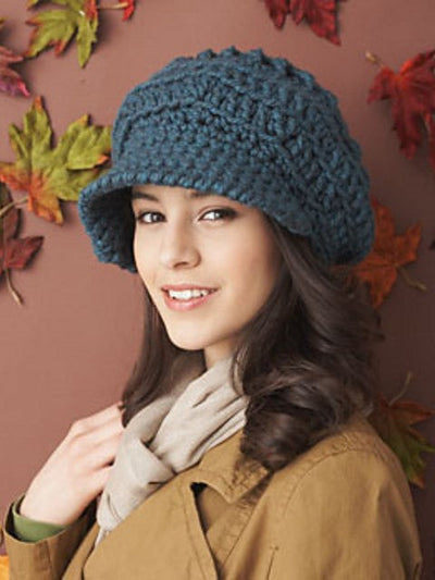 Slouchy Peaked Hat by Bernat Design Studio