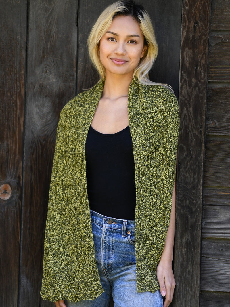 Double Stranded Reversible Cabled Scarf by Shannon Dunbabin