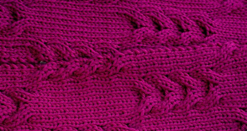 Reversible Cabled Scarf by Shannon Dunbabin