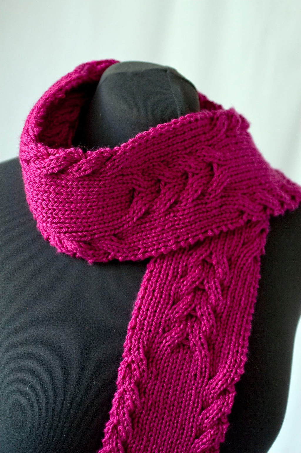 Reversible Cabled Scarf by Shannon Dunbabin