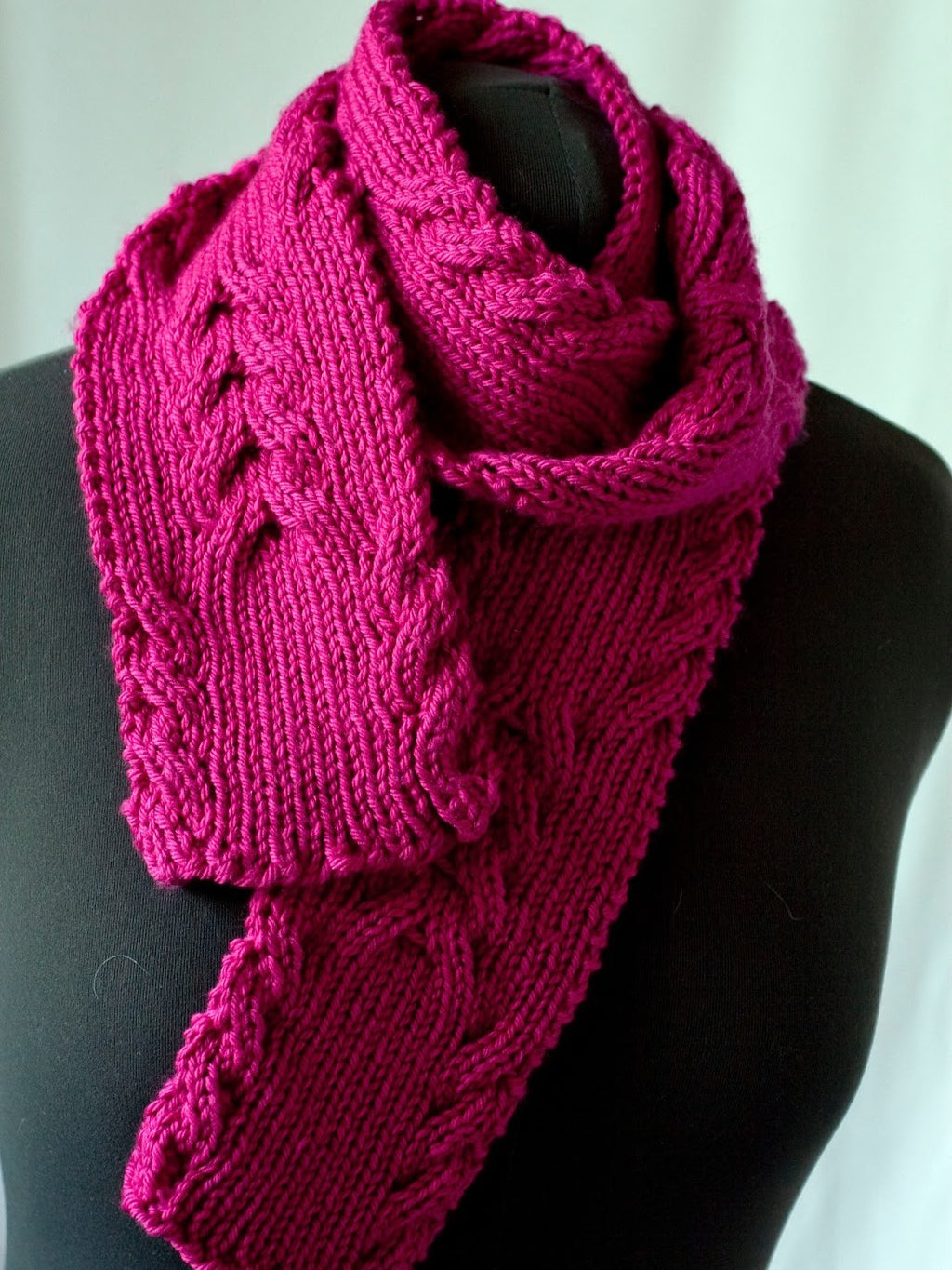 Reversible Cabled Scarf by Shannon Dunbabin