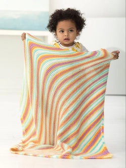 Kerry Baby Afghan (Knit) by Lion Brand Yarn