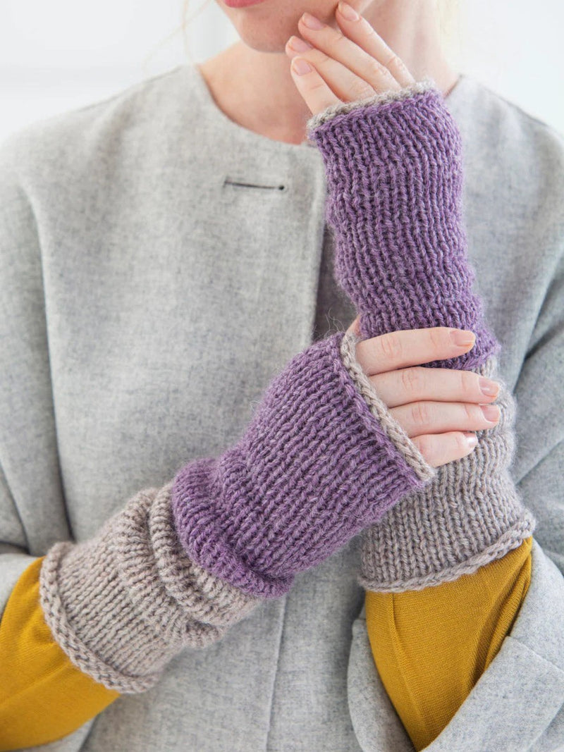 Finger Lakes Arm Warmers (Knit) by Lion Brand Yarn