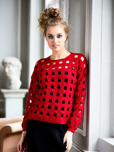 Windowpane Crochet Top