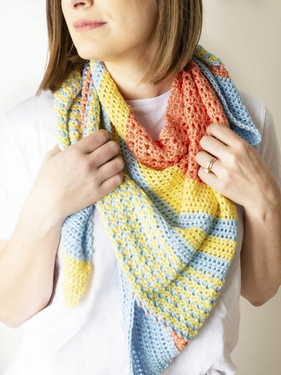 Tri-Color Shawl (Crochet)