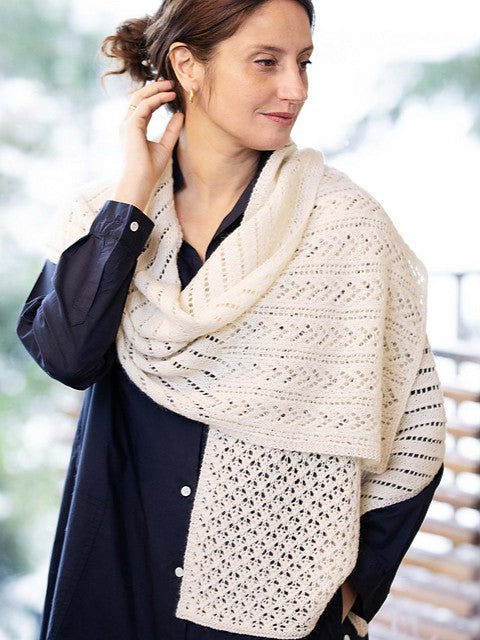 Lace Sampler Scarf by Churchmouse Yarns and Teas