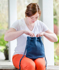 Oval Crocheted Bucket Bags & Pouches by Churchmouse Yarns and Teas