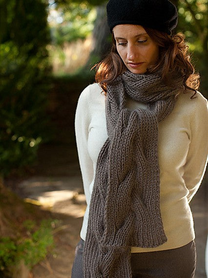 Reversible Cable Neck Wrap & Scarf by Churchmouse Yarns and Teas