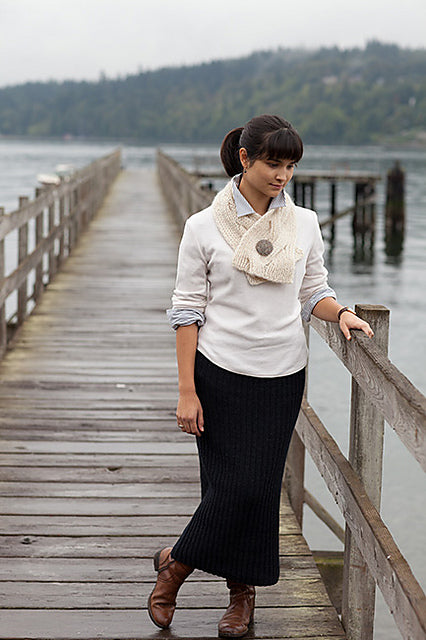 Reversible Cable Neck Wrap & Scarf by Churchmouse Yarns and Teas