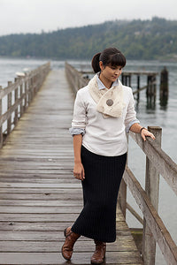 Reversible Cable Neck Wrap & Scarf by Churchmouse Yarns and Teas