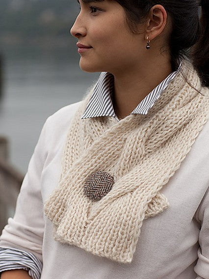 Reversible Cable Neck Wrap & Scarf by Churchmouse Yarns and Teas