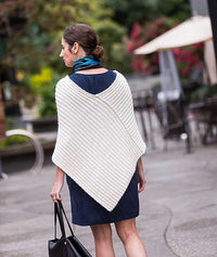 Twice Reversible Ribbed Poncho by Churchmouse Yarns and Teas