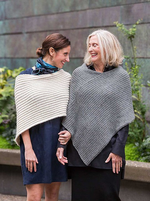 Twice Reversible Ribbed Poncho by Churchmouse Yarns and Teas