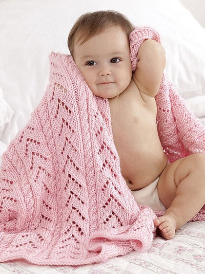Little Girl Pink Baby Blanket by Marlaine DesChamps