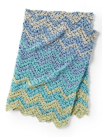 Fading Colors Zig Zag Afghan by Yarnspirations Design Studio