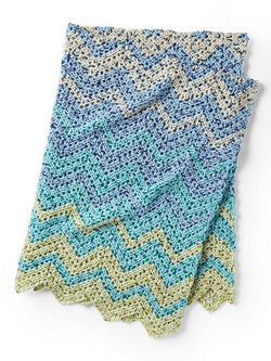 Fading Colors Zig Zag Afghan by Yarnspirations Design Studio