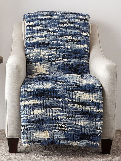Steep Diagonal Rib Blanket by Yarnspirations Design Studio
