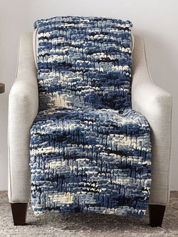 Steep Diagonal Rib Blanket by Yarnspirations Design Studio
