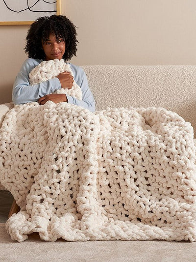 Super Stocking Stitch Blanket by Yarnspirations Design Studio