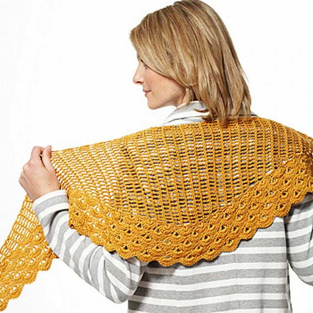 Staggered Shells Wrap by Patons