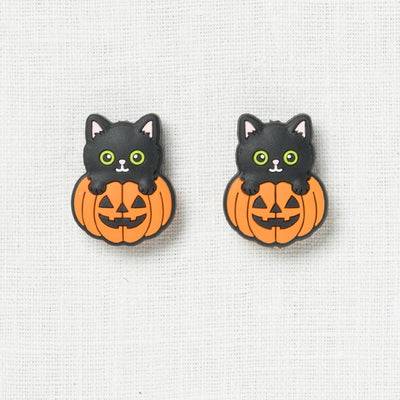 Fox & Pine Stitch Stoppers, Cat in Pumpkin
