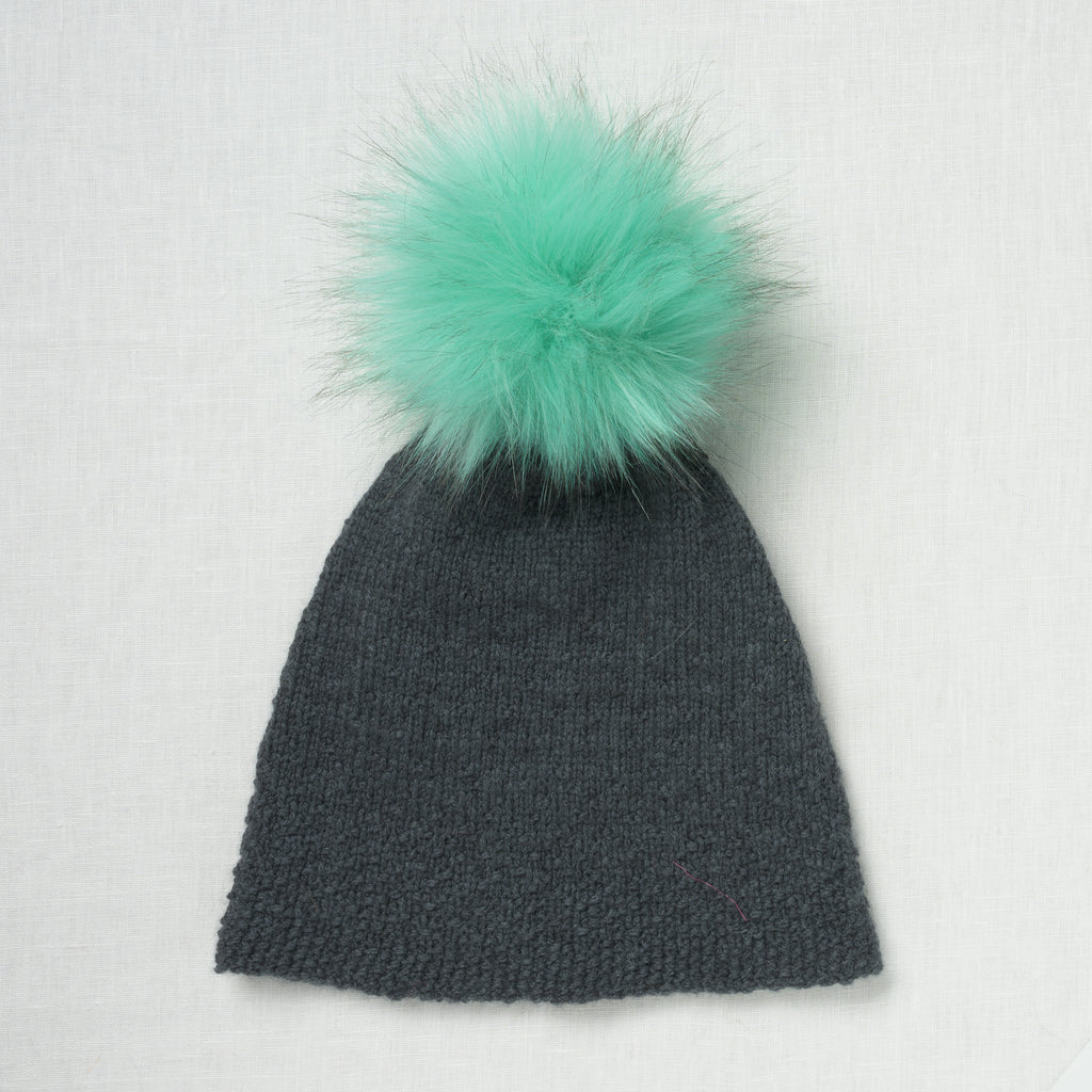 Lovafur Luxe Faux Fur Pom Silver Green Raccoon (Limited Edition)
