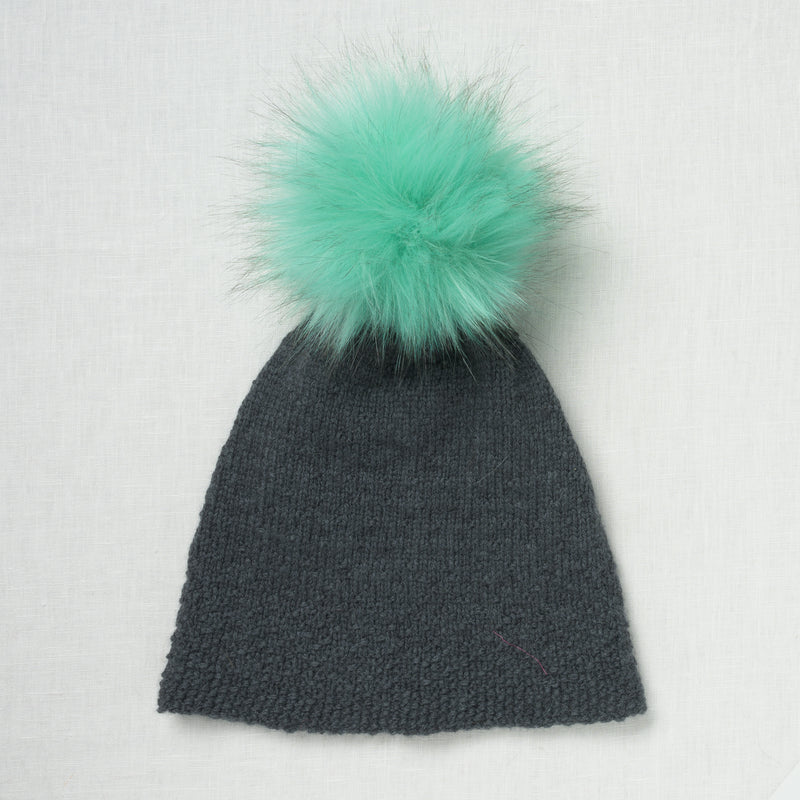 Lovafur Luxe Faux Fur Pom Silver Green Raccoon (Limited Edition)
