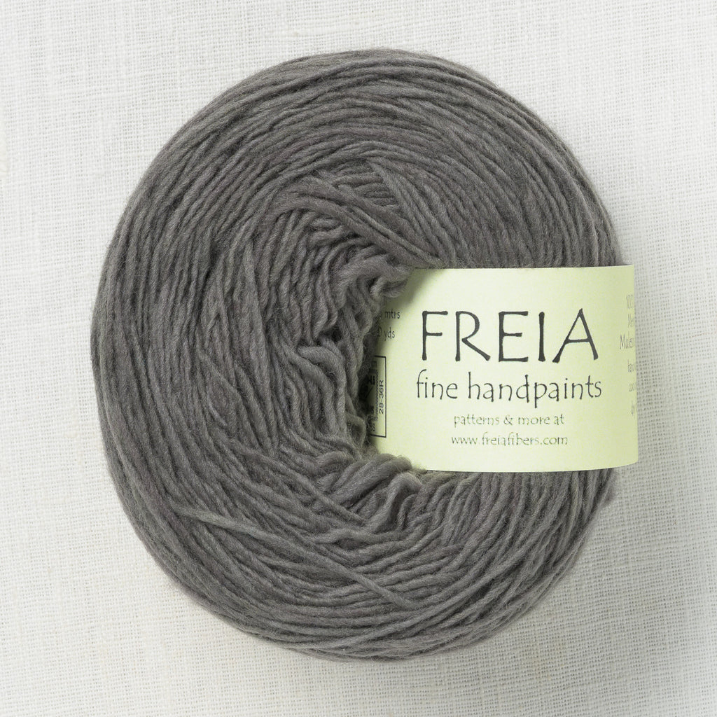 Freia Fingering Shawl Ball Charcoal Semi-Solid